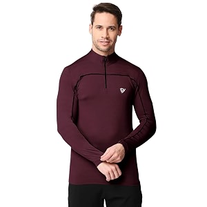 EYEBOGLER Men High Neck Solid Full Sleeve