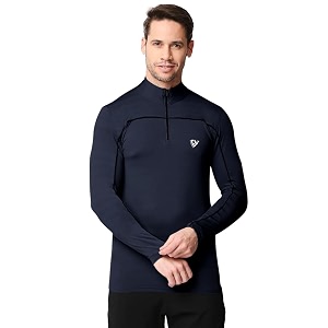 EYEBOGLER Men High Neck Solid Full Sleeve