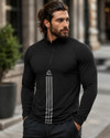 EyeBogler Men Printed Round Neck Polyester Black