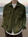 EyeBogler Men Solid Formal Dark Green Shirt