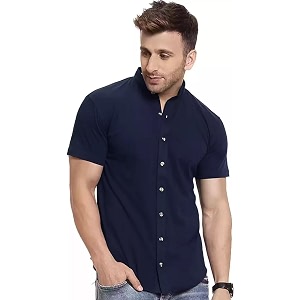 EYEBOGLER Mens Cotton Blend Henley Neck Half