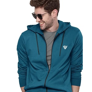 EYEBOGLER Mens Hooded Neck Full Sleeves Regular