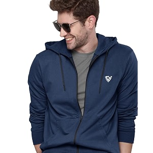 EYEBOGLER Mens Hooded Neck Full Sleeves Regular