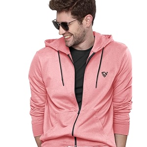 EYEBOGLER Mens Hooded Neck Full Sleeves Regular