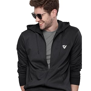 EYEBOGLER Mens Hooded Neck Full Sleeves Regular