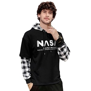 EYEBOGLER Mens Regular Fit Hooded Neck Full
