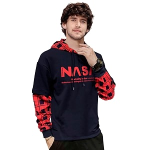 EYEBOGLER Mens Regular Fit Hooded Neck Full