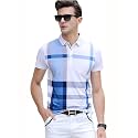 EYEBOGLER Mens Regular Fit Polo Neck Cotton