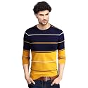 EYEBOGLER Mens Round Neck Full Sleeve Striped