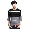 EYEBOGLER Mens Round Neck Full Sleeve Striped