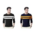 EYEBOGLER Round Neck Full Sleeve Striped T