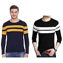 EYEBOGLER Round Neck Full Sleeve Striped T