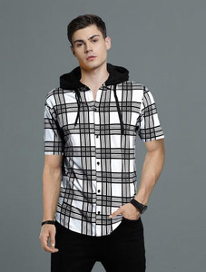 EyeBogler Self Design Solid Men Hooded Neck