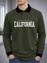 EyeBogler Typography Men Polo Neck Green T-Shirt