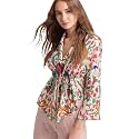 EYEBOGLER Womens Floral Print Long Sleeves Trendy