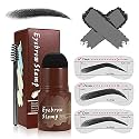 Keli Eyebrow Stamp Stencil Kit, 3 Pcs Brow Stencils, Eyebrow Black Definer Pencil and Shaping Kit Reusable (Black)