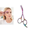 Eyebrow Trimmer Scissor with Comb, Eyebrow Trimmer for Women＆Men, Colorful