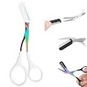 Eyebrow Trimmer Scissor for Women Men, 2025 New 2 in 1 Professional Eyebrow Scissors with Comb, Eyebrow Cutter Hair Removal Eyebrow Scissors Makeup Tool (White)