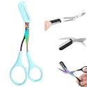Eyebrow Trimmer Scissor for Women Men, 2025 New 2 in 1 Professional Eyebrow Scissors with Comb, Eyebrow Cutter Hair Removal Eyebrow Scissors Makeup Tool (Blue)