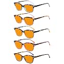 Eyekepper 5 Pack Blue Lens Glasses Women Screen Light Filter Blocking UV Rays Readers for Computer Eyeglasses