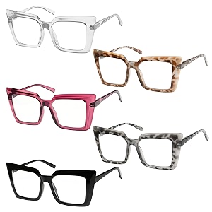 Eyekepper 5-pack Oversized Reading Glasses for Women