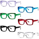 Eyekepper 6 Pack Ladies Reading Glasses - Stylish Oversized Square Readers for Women +1.75