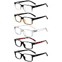 Eyekepper Reading Glasses 0.5, Readers for Men Women, 5pk Stylish Designer