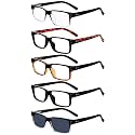 Eyekepper Reading Glasses 2.5+, Reader Sunglasses for Men, 5pack for Women