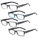 Eyekepper Reading Glasses 4 Pack Fashion Spring Hinge Readers Great Value Quality Glasses Women Reading +1.75