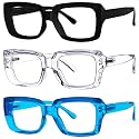 Eyekepper Reading Glasses for Women, 1.50 Readers, 3 Pack Stylish Oversized