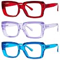 Eyekepper Reading Glasses for Women, 1.75 Readers, 3 Pack Stylish Oversized