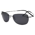 Eyekepper Pilot Rimless Titanium Polarized Sunglasses for Men and Women