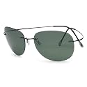Eyekepper Pilot Rimless Titanium Polarized Sunglasses for Men and Women