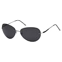 Eyekepper Pilot Rimless Titanium Polarized Sunglasses for Men and Women