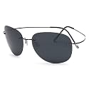 Eyekepper Pilot Rimless Titanium Polarized Sunglasses for Men and Women