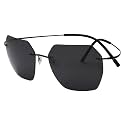 Eyekepper Pilot Rimless Titanium Polarized Sunglasses for Men and Women