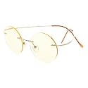 Eyekepper Titanium Rimless Orange Tinted Lenses Computer Reading Glasses Readers Men Women