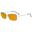 Eyekepper Titanium Rimless Orange Tinted Lenses Computer Reading Glasses Readers Men Women