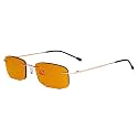 Eyekepper Titanium Rimless Orange Tinted Lenses Computer Reading Glasses Readers Men Women