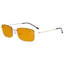 Eyekepper Titanium Rimless Orange Tinted Lenses Computer Reading Glasses Readers Men Women