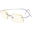 Eyekepper Titanium Rimless Orange Tinted Lenses Computer Reading Glasses Readers Men Women