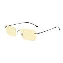 Eyekepper Titanium Rimless Orange Tinted Lenses Computer Reading Glasses Readers Men Women