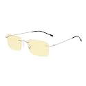 Eyekepper Titanium Rimless Orange Tinted Lenses Computer Reading Glasses Readers Men Women