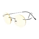 Eyekepper Titanium Rimless Orange Tinted Lenses Computer Reading Glasses Readers Men Women