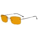 Eyekepper Titanium Rimless Orange Tinted Lenses Computer Reading Glasses Readers Men Women