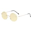 Eyekepper Titanium Rimless Orange Tinted Lenses Computer Reading Glasses Readers Men Women