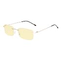 Eyekepper Titanium Rimless Orange Tinted Lenses Computer Reading Glasses Readers Men Women
