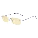 Eyekepper Titanium Rimless Orange Tinted Lenses Computer Reading Glasses Readers Men Women