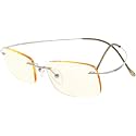 Eyekepper Titanium Rimless Orange Tinted Lenses Computer Reading Glasses Readers Men Women