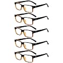 Eyekepper Tortoise Shell Reading Glases, Eyeglasses for Women Men, 0.0x 5pk